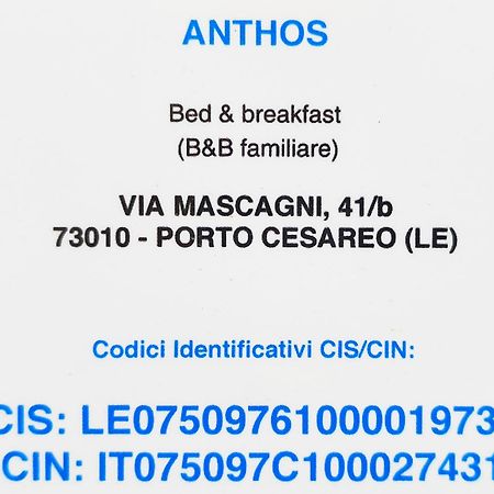 مبيت وإفطار Bed Anthos بورتو سيساريو المظهر الخارجي الصورة